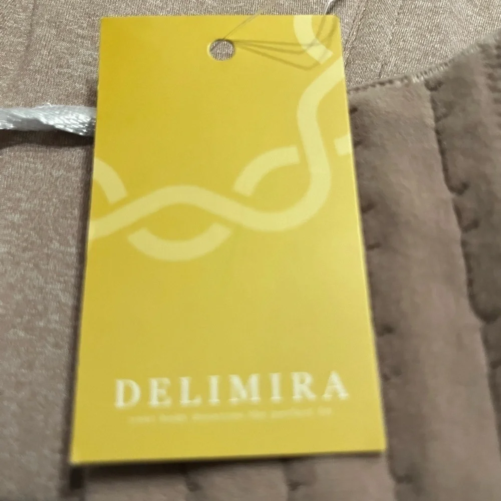NWT DELIMIRA Women's Strapless Bra Unlined Underwire Minimizer Plus Size Support